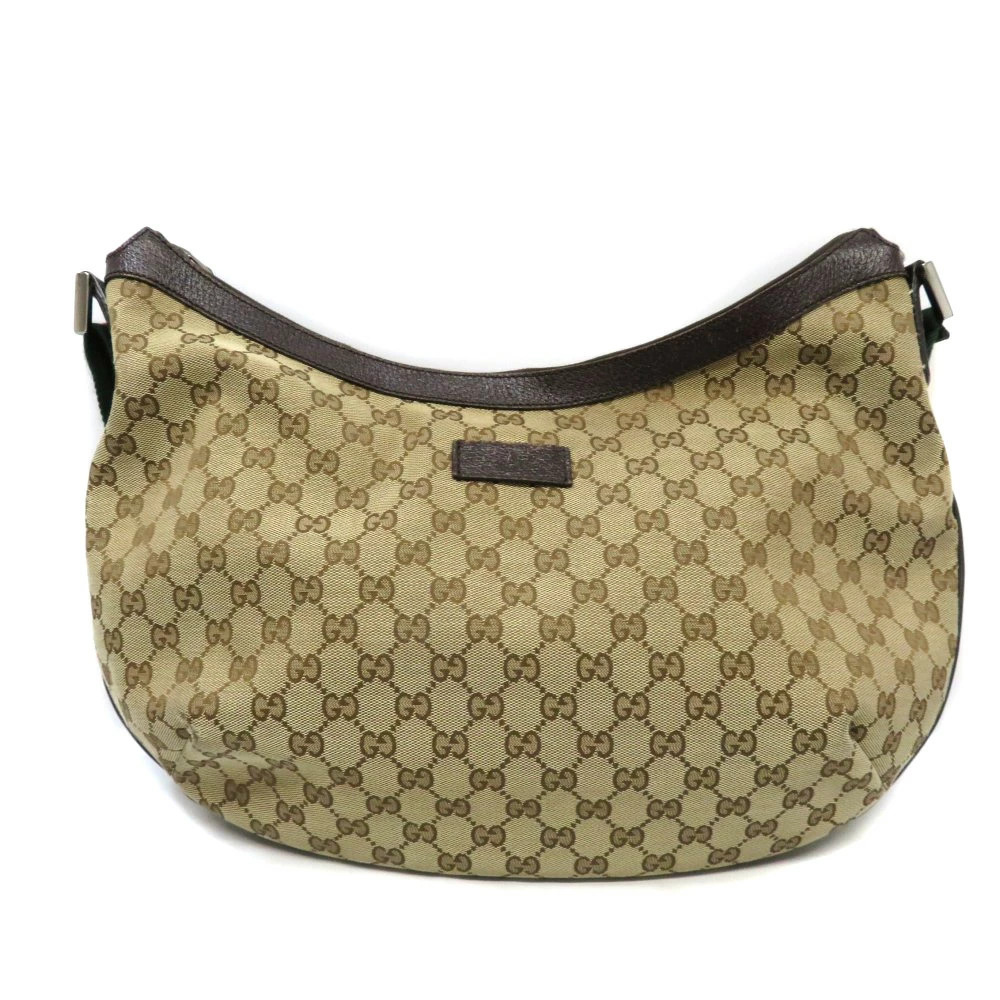 GUCCI Shoulder Bag Sherry GG Canvas Beige Brown
